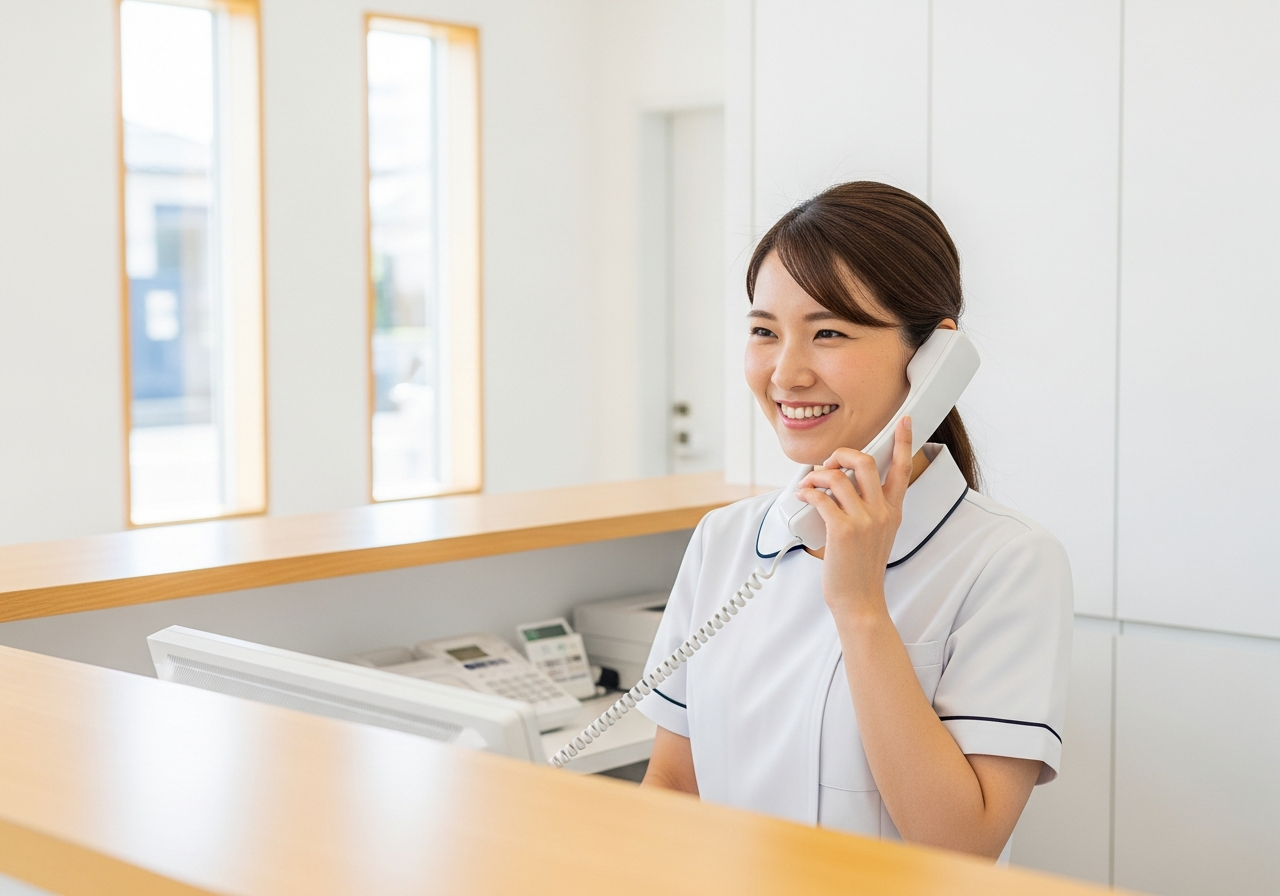 急患・救急のご相談を電話で受け付けるスタッフ